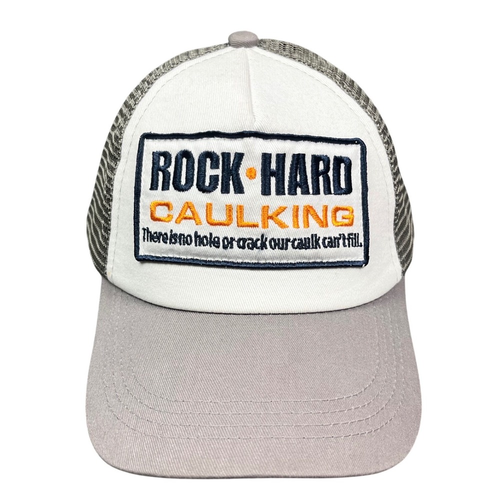 Spirit Rock Hard Caulking Trucker Hat Snapback Mesh Cap OSFM No Hole Can't Fill